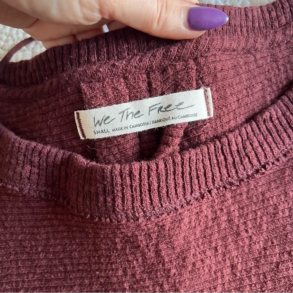 Free People - We The Free - OG Long Sleeve Tee - Cherry Cola